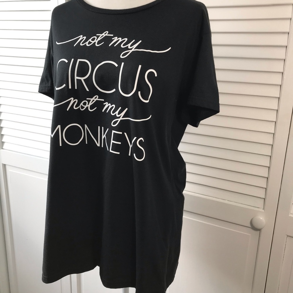 3/$25 AIR WAVES Black Cotton Shirt Size XL - Picture 3 of 6